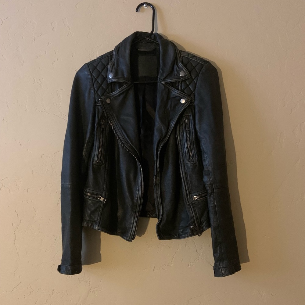 All Saints “Cargo” Leather Jacket